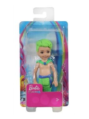 NIP Barbie Dreamtopia Chelsea Merboy Doll - Green Hair & Tail